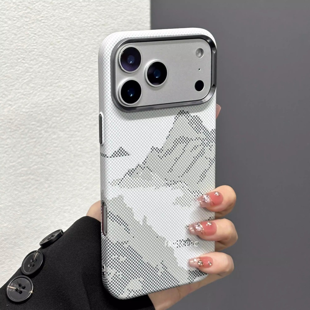 Camera Lens Protector - Étui magnétique Snow Mountain pour iPhone