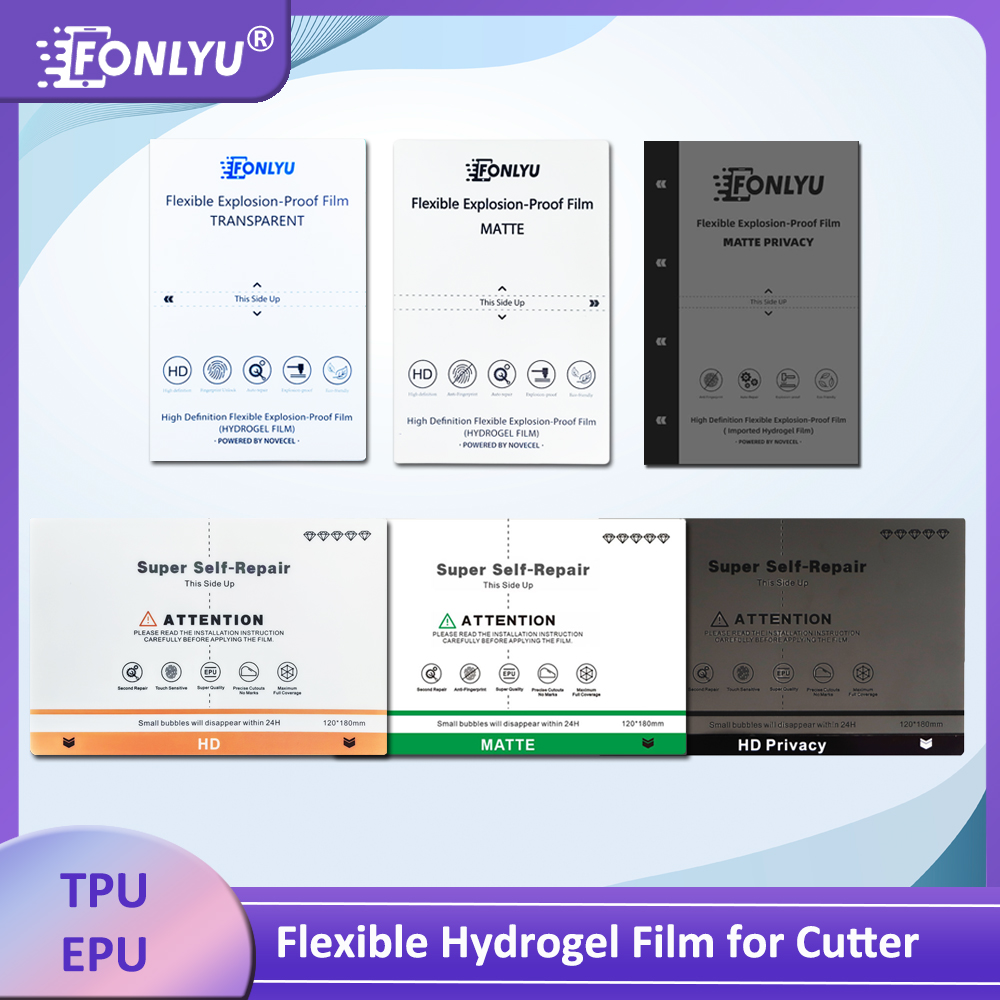 Screen Protector Cutter - FONLYU 50pc universel HD mat confidentialité